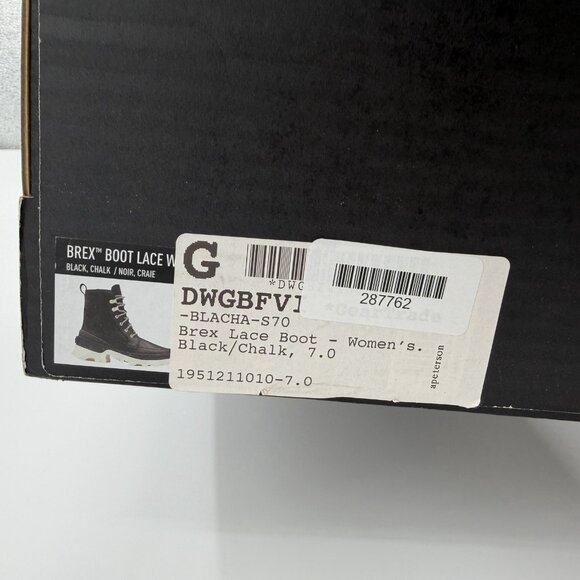 Sorel Women's Brex Lace-up Boots size 7 Black/Chalk WATERPROOF Leather - Picture 9 of 9